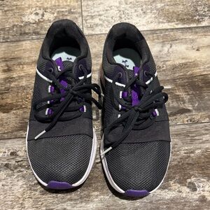 Under Armour Black and Purple Athletic Shoes